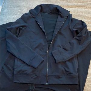 Theory Black Zip Up Track Suit S